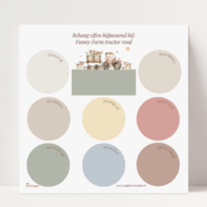 Behang sample effen bijpassend bij Funny Farm