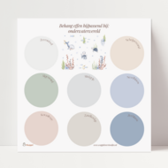 Behang sample effen bijpassend bij onderwaterwereld