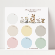 Behang sample effen bijpassend bij Jungle cuties voor een halve muur en lambrisering 