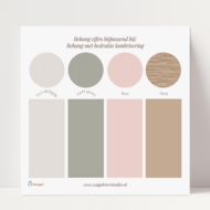 Behang sample effen bijpassend bij bedrukte lambrisering