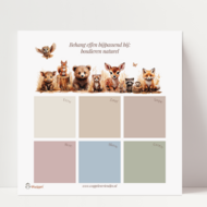 Behang sample effen bijpassend bij Bosdieren naturel