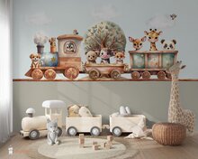 Behang sample Happy Tails trein