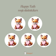 Sluitstickers Happy Tails vosje