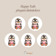 Sluitstickers Happy Tails pinquin