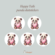 Sluitstickers Happy Tails panda