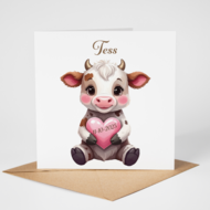 Geboortekaarten Happy Tails koetje