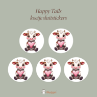 Sluitstickers Happy Tails koetje