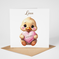 Geboortekaarten Happy Tails eendje