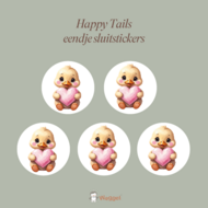 Sluitstickers Happy Tails eendje