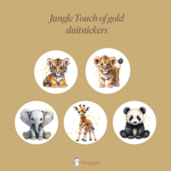 Sluitstickers Jungle Touch of gold