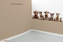 Behang effen op rol bijpassend bij Boerderijdieren naturel gekleurde onderzijde