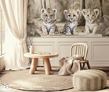 Tijger, leeuw en cheetah behang 