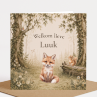 Proefdruk geboortekaartje Dreamy Woodland - Fox -