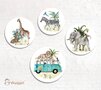 Muurcirkel set jungle bus mint