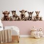 roze boerderijdieren behang