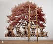 Behang sample boerderijdieren naturel &quot;Under the tree&quot;