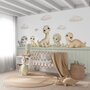 Behang Little Dino World met bedrukte lambrisering