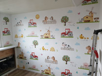 Behang boerderijdieren