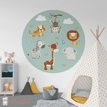 Muursticker rond safari