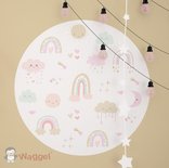 Muursticker rond regenboog