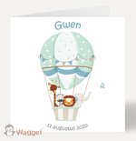 Geboortekaartje safari luchtballon