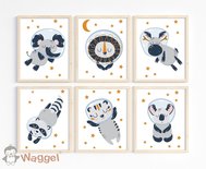 Poster set met 6 Ruimtevriendjes
