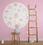 Muursticker rond regenboog