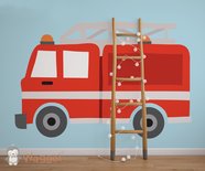 Behang brandweerwagen