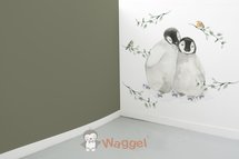 Behang dierenrijk pinquins