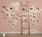Behang wereldkaart