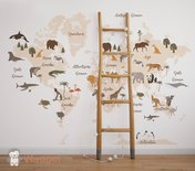 Behang wereldkaart