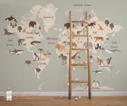 Behang wereldkaart