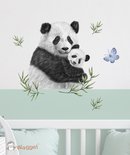 Muursticker beestenboel panda's