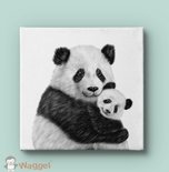 Canvas beestenboel panda