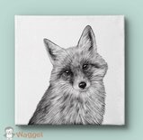Canvas beestenboel vos