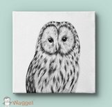 Canvas beestenboel uil