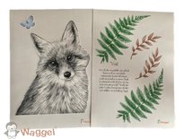 Muursticker beestenboel vos