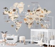 Behang wereldkaart