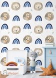 Behang Kijk mij nou! regenboog blauw