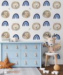 Behang Kijk mij nou! regenboog blauw