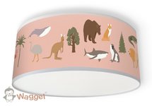 Plafondlamp wereldkaart