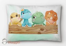 Sierkussen kiekeboe dino avontuur 50x30 cm