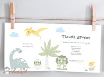 Geboortekaartje dino’s