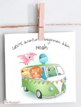 Geboortekaartje dino bus avontuur