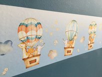 Stickerrand luchtballonnen Stickerrand luchtballonnen