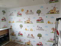 Behang boerderijdieren Behang boerderijdieren