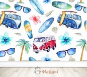 Behang coole busjes Behang coole busjes