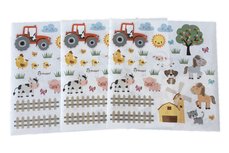 Mini muurstickers boerderijdieren Mini muurstickers boerderijdieren