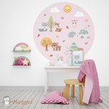 Muursticker rond bosdieren Muursticker rond bosdieren