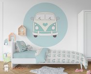 Muursticker rond bus Muursticker rond bus
